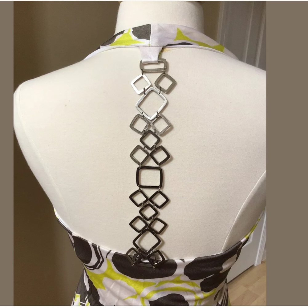 POLECI Multicolored Halter Top BeJeweled Back - Picture 4 of 5